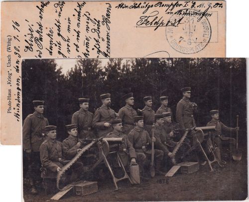 Württemberg - Münsingen Übungsplatz 1916 priv. Foto-AK/Feldpost n. Reutlingen