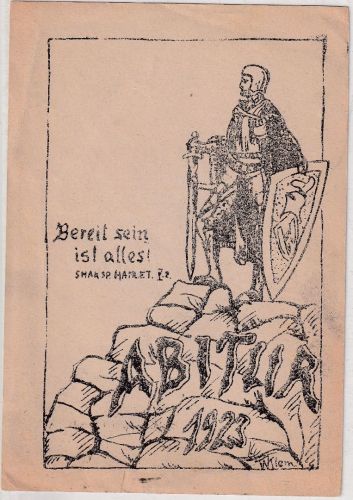 Baden - Offenburg Oberrealschule Abitur 1923 "Bereit sein ist alles !" gelaufen