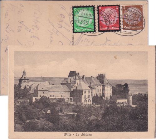 DR - Appenweier Bad Griesbach Bahnpost Zug 1355 Karte i.d. SCHWEIZ 1934