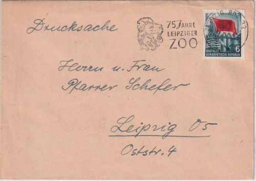 DDR - 6 Pfg. 70. Todestag K. Marx Drucksache Leipzig 1953
