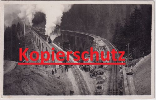 Baden - Freiburg Höllentalbahn Ravennabrücke Neubau sw-Foto-AK gelaufen 1927