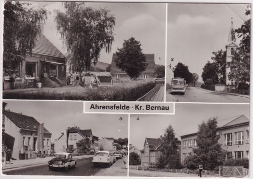 Brandenburg - Ahrensfelde Kr. Bernau Geschäft etc sw-Mehrbild-Foto-AK 1983