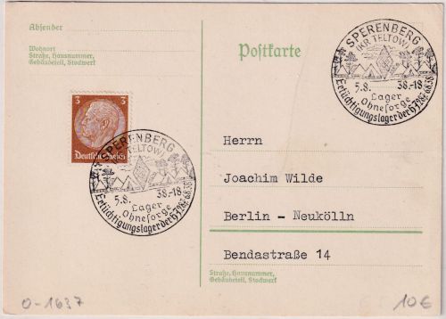 DR - Sperenberg (Kr. Teltow) Lager Ohnesorge Ertüchtigungslager d. HJ SST 1938