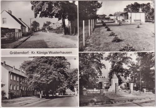 Brandenburg - Gräbendorf Kr. Königswusterhausen sw-Mehrbild-Foto-AK ca. 1980