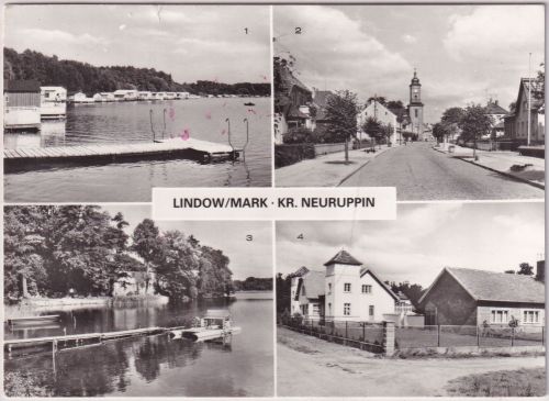 Brandenburg - Lindow (Kr. Neuruppin) sw-Mehrbild-Foto-AK 1983