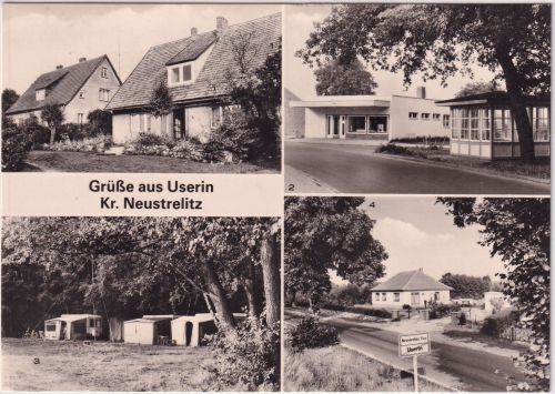 Mecklenburg-Vorpommern - Userin Kr Neustrelitz sw-Mehrbild-Foto-AK gelaufen 1983