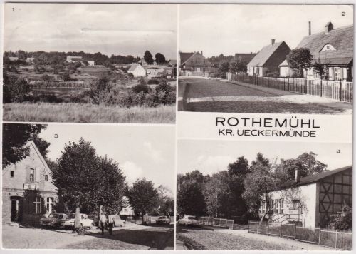 Brandenburg - Rothemühl (Kr. Uckermünde) sw-Mehrbild-Foto-AK gelaufen 1983