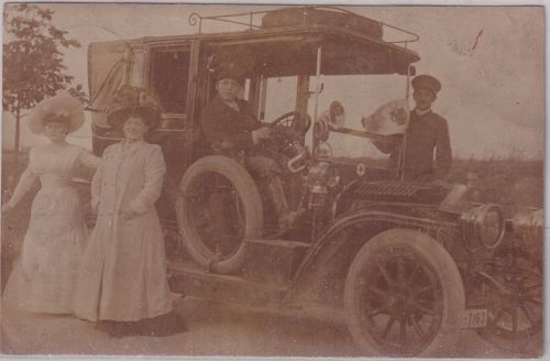Mecklenburg-Vorpommern - Seebad Bansin Automobil priv. Foto-AK gelaufen 1910