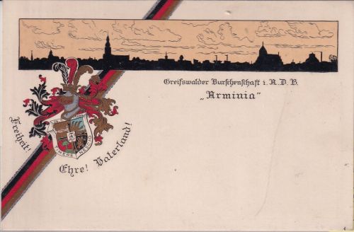 Mecklenburg-Vorpommern - Greifswald Burschenschaft "Arminia" farb. Studenten-AK