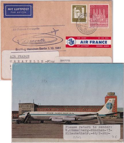 BRD - Air France Caravelle Erstflug München - Berlin 1.10.61