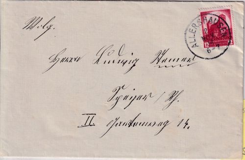 DR - Allershausen 2. NOV 34 bayer. K1 12 Pfg. Reichsparteitag Brief n. Speyer