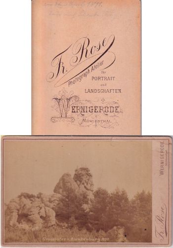 Sachsen-Anhalt - Großvater b. Blankenburg Foto/Karton Atelier Rose Wernigerode
