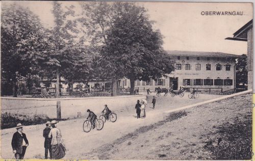 Bayern - Oberwarngau Gasthof Metzgerei Bäckerei J. Ihrl sw-AK ungelaufen 1905