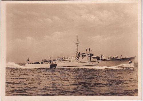 DR - Marine Räumboot sw-Foto-AK ca. 1940 ungelaufen