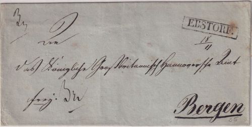 Hannover - Ebstorf Ra1 Francobrief n. Bergen ca. 1830 - ohne Inhalt