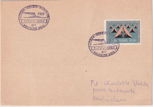 Portugal - TAP Erstflug Lissabon München 1.2.63