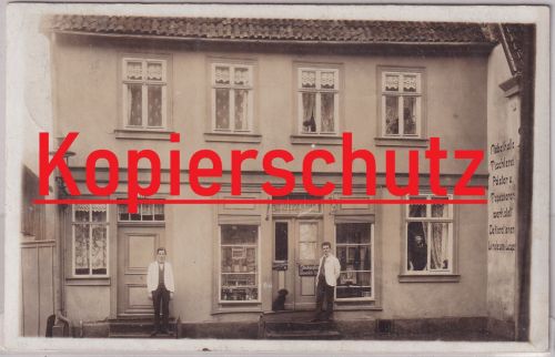 Sachsen-Anhalt - Harzgerode Geschäftshaus private Foto-AK gelaufen 1910