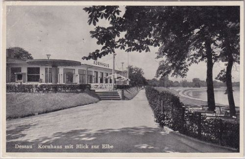 Sachsen-Anhalt - Dessau Kornhaus sw-Foto-AK gelaufen 1940