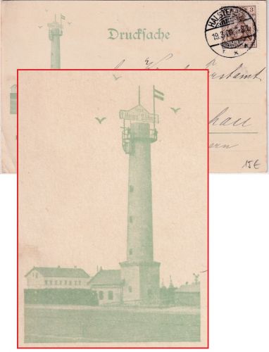 DR - Halstenbek 1909 illustr. Firmen-Drucksachenkarte n. Fischbachau