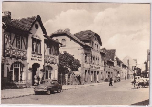 Thüringen - Roßleben Buchdruckerei Starßenansicht etc. sw-Foto-AK gelaufen 1967