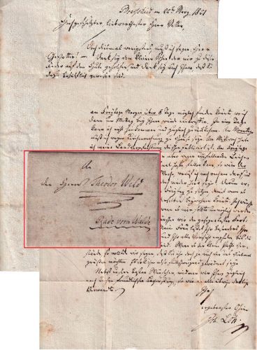 Preussen - Burscheid 1821 Botenbrief n. Radevormwald - mit Inhalt