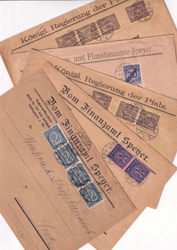 DR - Speyer 1922-1925 5 Dienstbriefe/meist Ortsbriefe