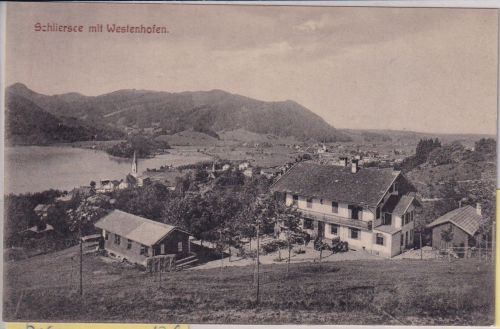 Bayern - Schliersee mit Westenhofen sw-AK ungelaufen ca. 1910