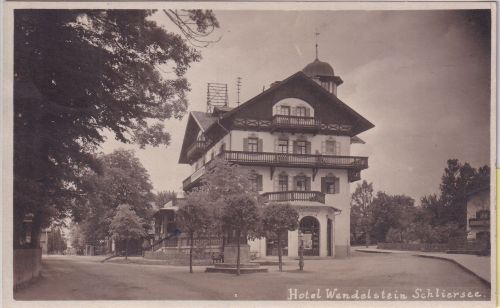 Bayern - Schliersee Hotel Wendelstein sw-Foto-AK gelaufen 1926