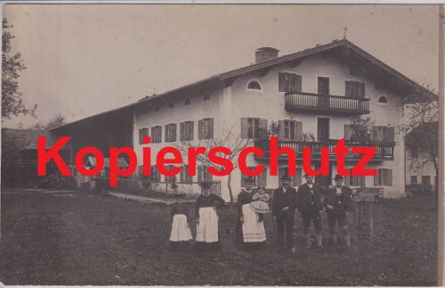 Bayern - Hausham Michlbauer Bauernhof priv. sw-Foto-AK gelaufen 1919