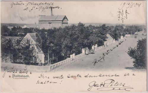 Russland - Halbstadt Altai/Westsibirien Stärkefabrik etc. sw-AK gelaufen 1904