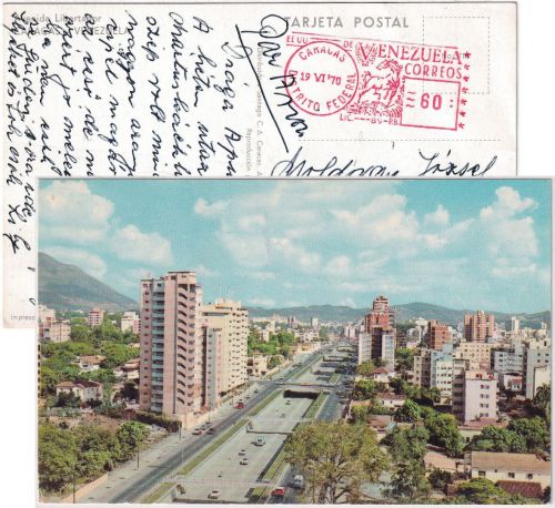 Venezuela - Caracas 1970 60 C. PFS (Pferd) Luftpostkarte n. München