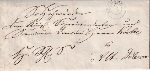 Preussen - Neudamm 7/8 K2 Dienstbrief Warnitz - Alt-Döbern 1842 Inhalt !