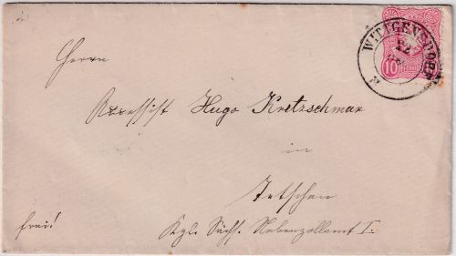 DR - Wittgensdorf 22. DEC nachverw. sächs. K2 Brief n. ÖSTERREICH