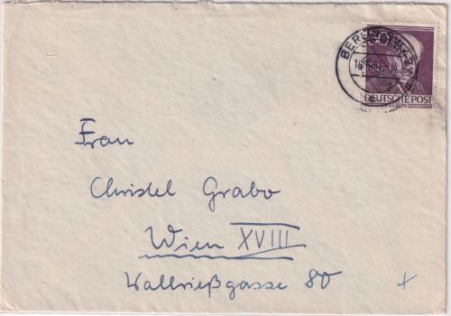 Berlin - 30 Pfg. Max Planck Brief n. ÖSTERREICH SW47 - Wien 1954