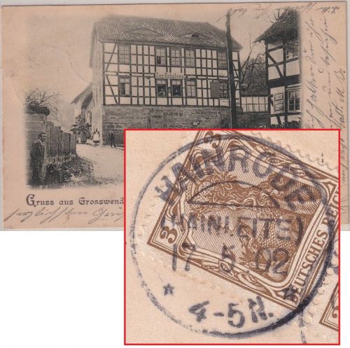 Thüringen - Großwenden Gasthaus Zur Erholung sw-AK KOS Hainrode (Hainleite) 1902