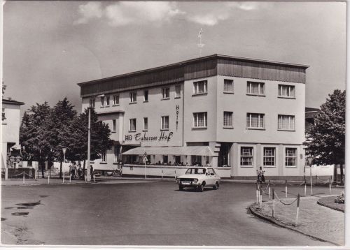 Thüringen - Tabarz Hotel "Tabarzer Hof" sw-Foto-AK gelaufen 1985