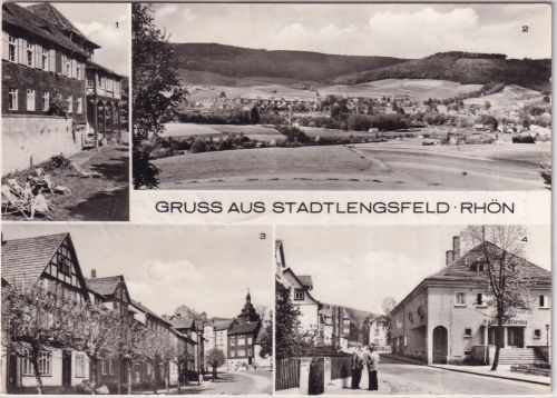 Thüringen - Stadtlengsfeld FDGB-Diätheim Kino etc. sw-Mehrbild-AK gelaufen 1978