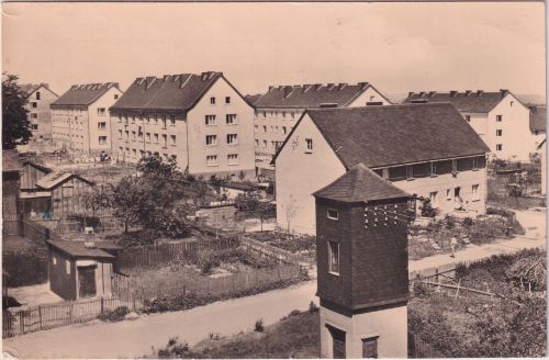 Thüringen - Neuhaus a. Rennweg Neue Siedlung sw-Foto-AK gelaufen 1977