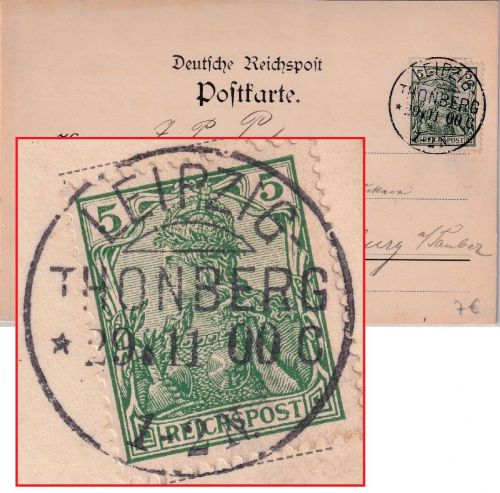 DR - Leipzig-Thonberg 29.11.00 KOS klar a. Karte n. Rothenburg