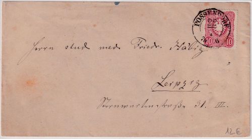 DR - Possendorf 22/1 79 nachv. sächs. K2 Brief 10 PfgE. n. Leipzig