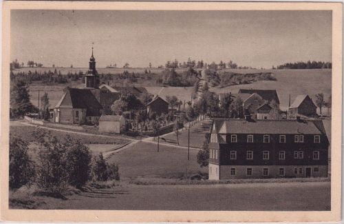 Sachsen - Schellerhau i. Erzgeb. Ortsansicht sw-AK gelaufen 1930