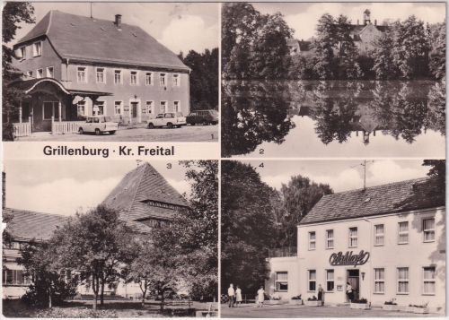 Sachsen - Grillenburg Kr. Freital VdN-Heim, Gaststätte etc. sw-Mehrbild-AK 1986