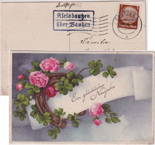 DR - Kleinbautzen ü. Bautzen Landposrt-Ra2 Drucksachenkarte n. Pommritz 1935