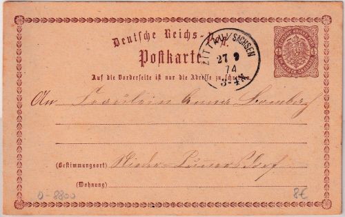 DR - Zittau i. Sachsen 27.9.74 K1 1/2 Gr. Brustschild Ganzsache/Karte