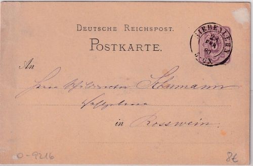 DR - Siebenleben 28. FEB 80 K2 5 Pfg. Ganzsache n. Rosswein