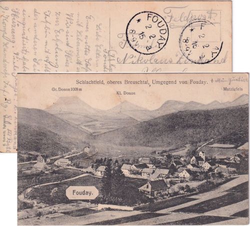 Frankreich/Elsass - Fouday (Urbach) Ortsansicht sw-AK K1 Fouday 2/2 15
