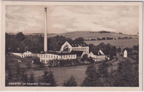 Sachsen - Gersberg b. Eppendorf Baumwollspinnerei sw-Foto-AK gelaufen 1940