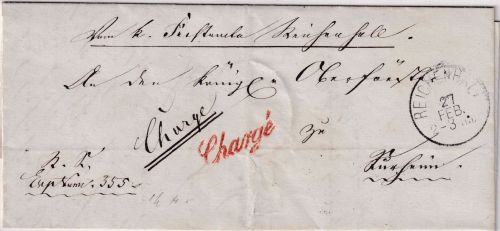 Bayern - Reichenhall 27. FEB K1 Charge-Brief (Forstsache) n. Surheim 1872