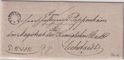 Bayern - Pappenheim 23/6 Fingerhut-K1 Regierungssache n. Eichstädt 1840