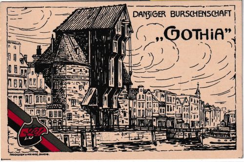 Polen/Westpreussen - Danzig Burschenschaft Gothia Studenten-AK ca, 1910